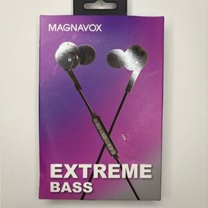 Black Earbud Headphones with Extreme Bass